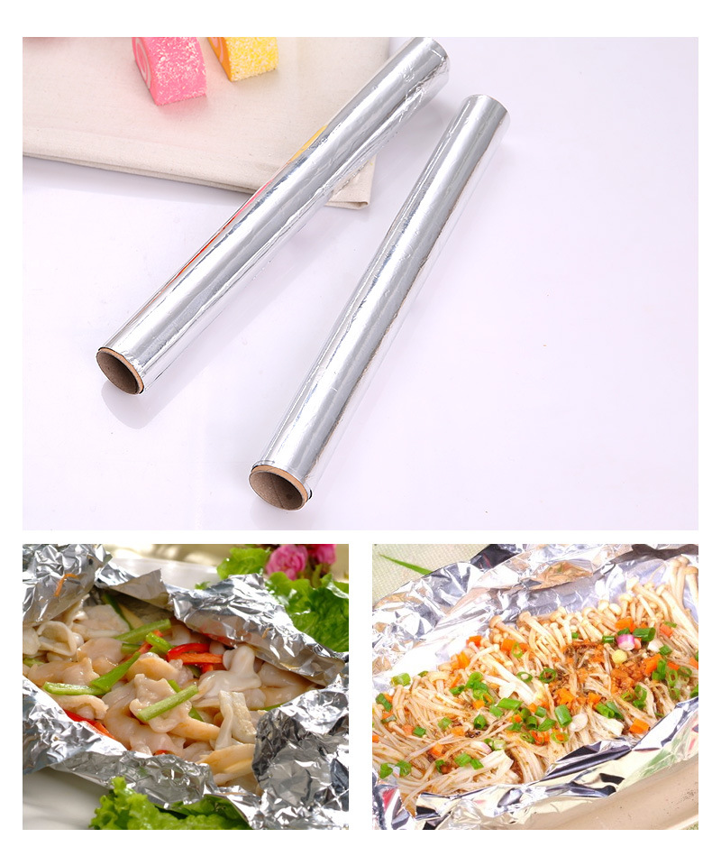 6748烘焙用纸铝箔纸烧烤锡纸5米锡箔纸烤肉加厚锡纸 烤箱用锡箔纸