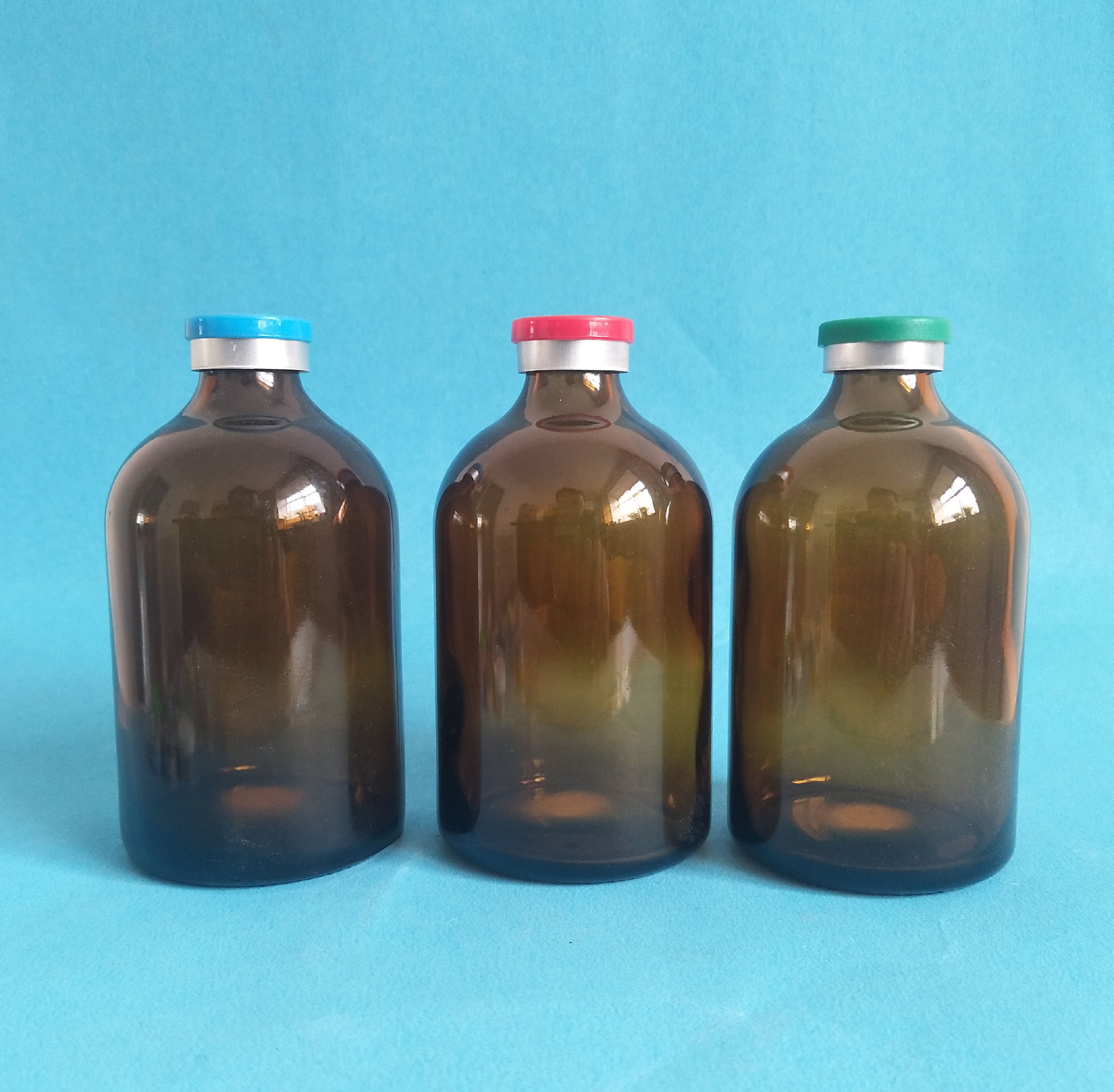 100ml玻璃瓶茶色模抗瓶棕色模制瓶西林瓶药瓶兽药瓶20口注射剂瓶