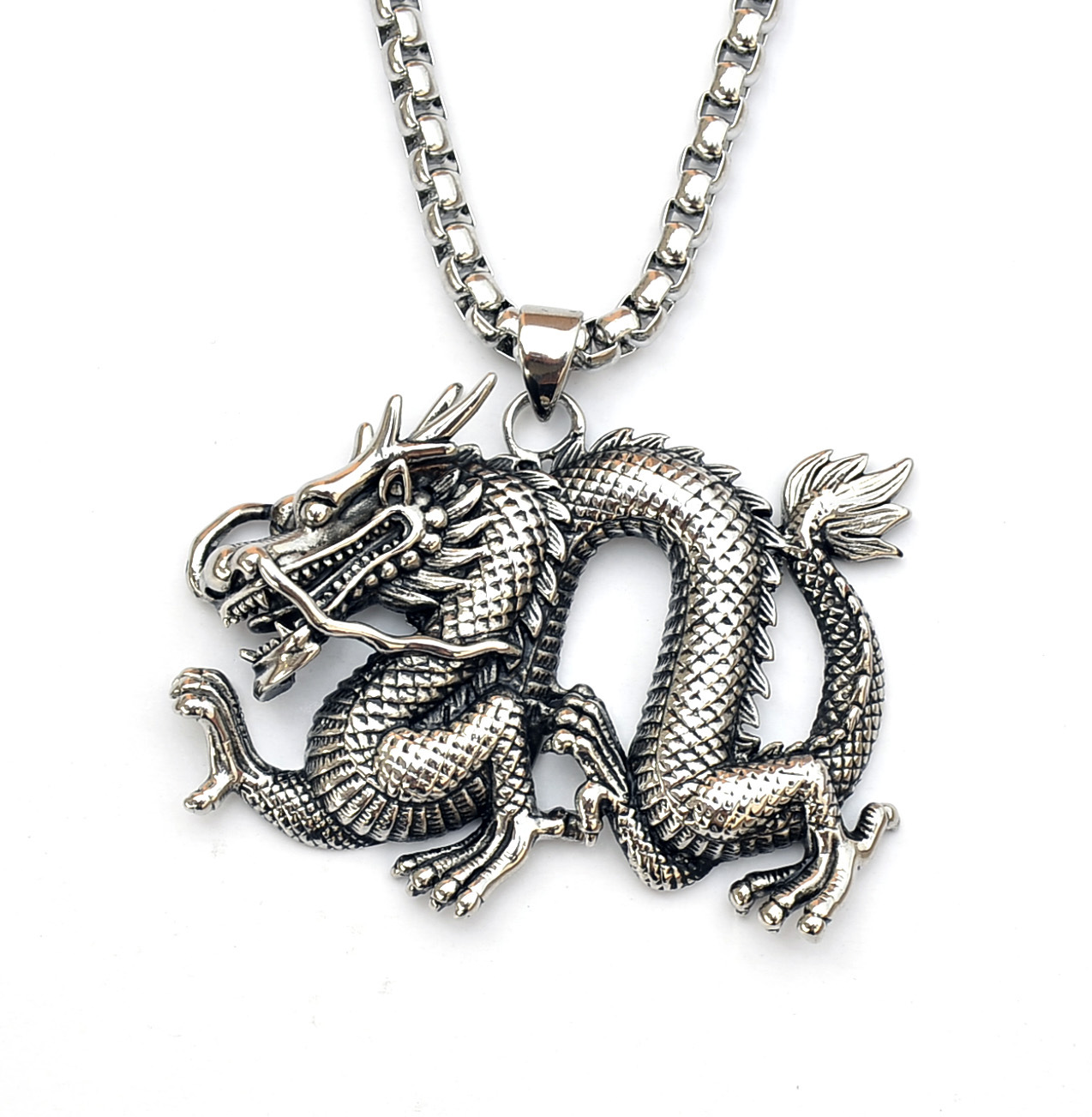 生肖龙吊坠 欧美 男士饰品批发 霸气不锈钢大龙吊坠