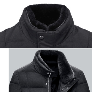 高档獭兔毛领子立领男毛领子男立领大衣外套领子毛毛领子真毛领子