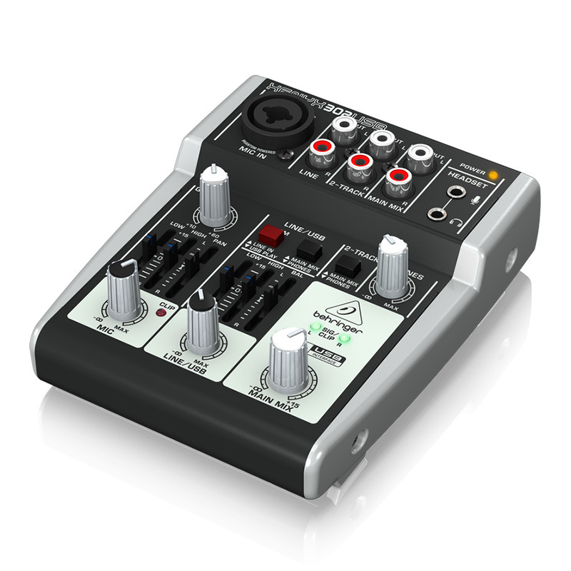 behringer/百灵达 302usb 小型5路便携式紧凑型调音台带声卡