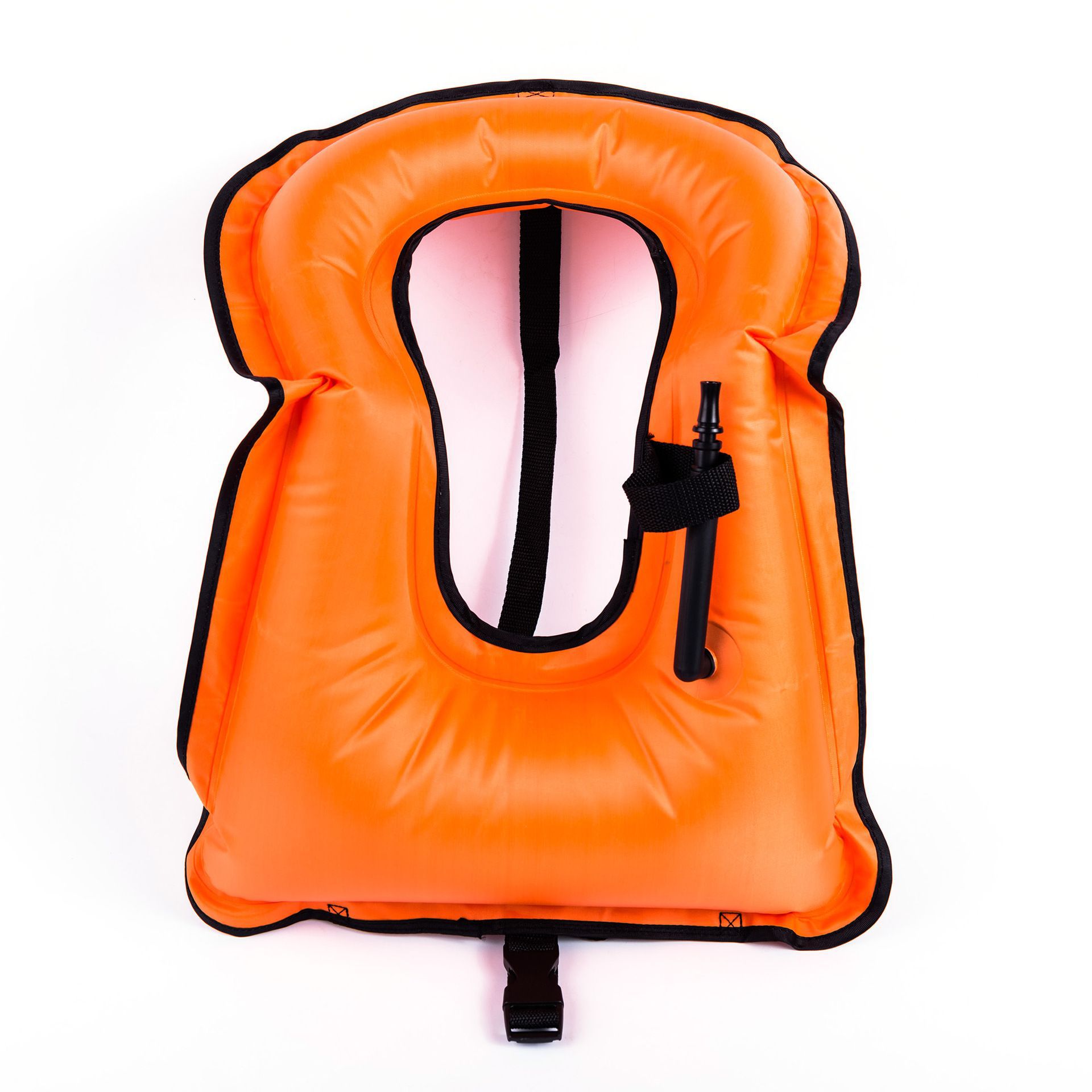 供应涤纶复合pvc 成人充气游泳背心 吹气便携式背心 游泳衣用品