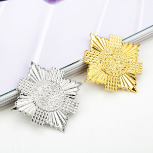 跨境饰品 苏格兰骑士蓟花勋章徽章创意金属胸针别针胸花厂家直销