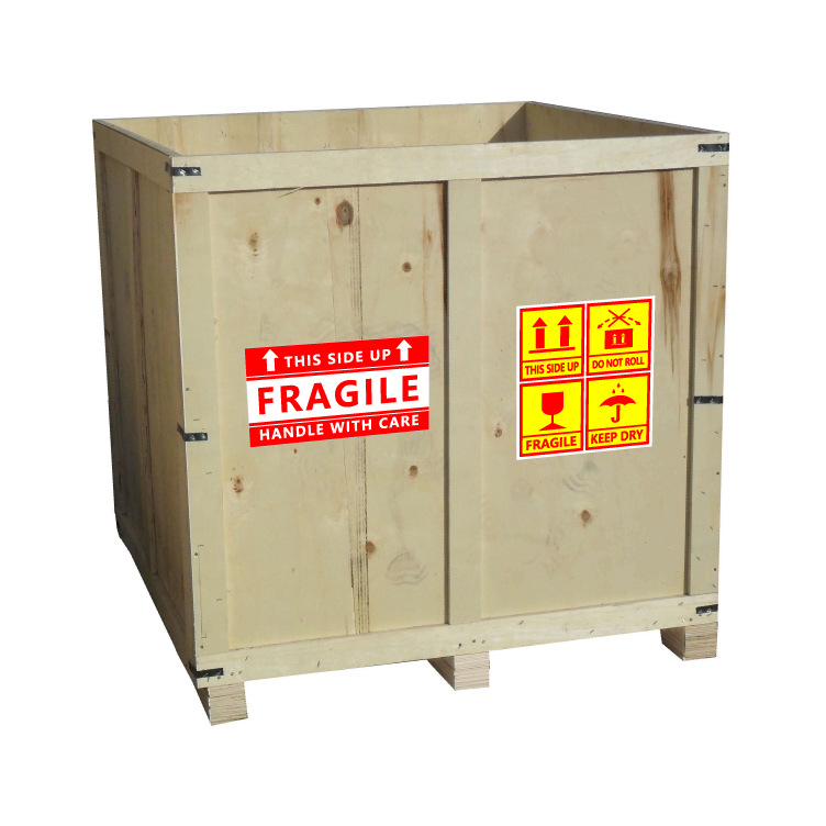 厂家印刷定制 超强粘 国际运输木箱专用 大尺寸运输标识贴 警示贴