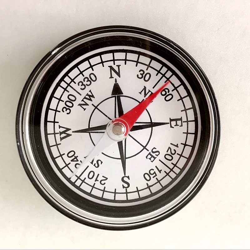 指南针63mm便携式罗盘式指北针学生实验教学仪器