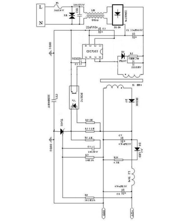 东科dk1203 1203 csc7203 15w 副边反馈电源芯片dip-8 提供技术
