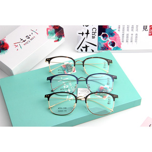 言茶复古时尚眼镜框潮流名品经典合金tr90名牌新款爆款镜架光学架