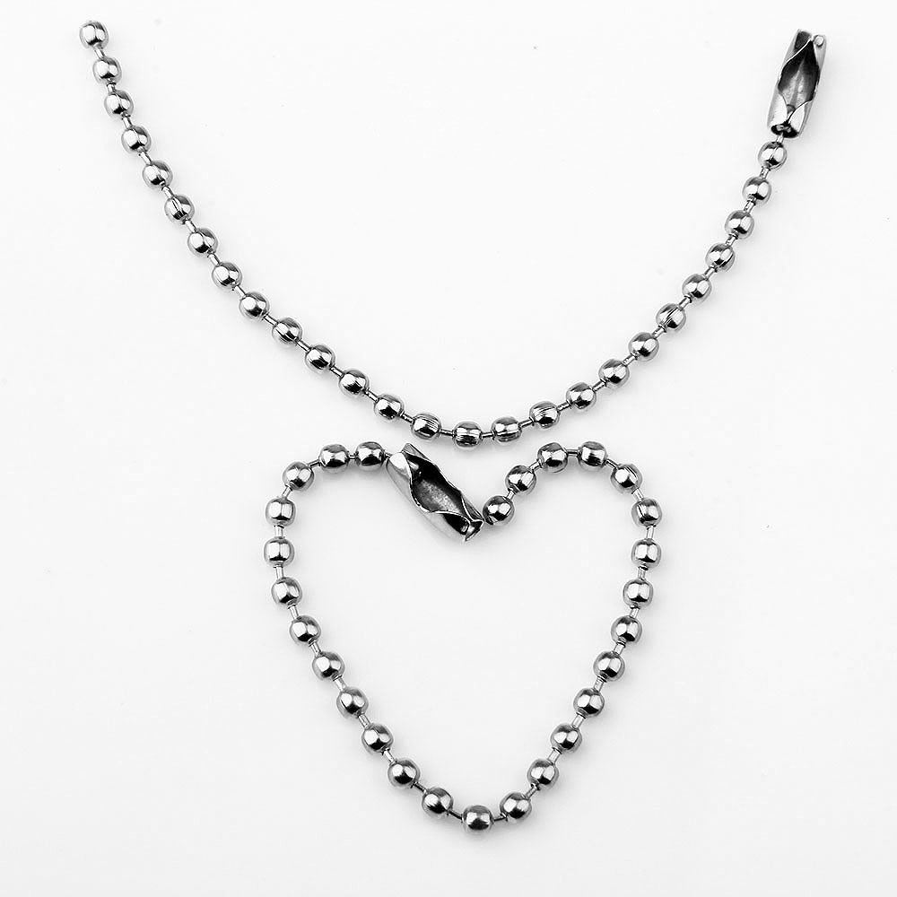 4mm镀镍珠链波铁珠链 10厘米