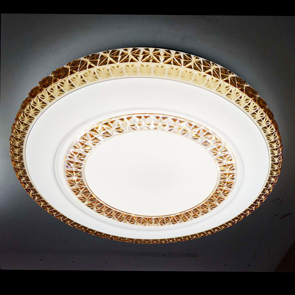 led吸顶灯外壳批发 卧室吸顶灯灯罩套件 简约吸顶灯 宝石双圈