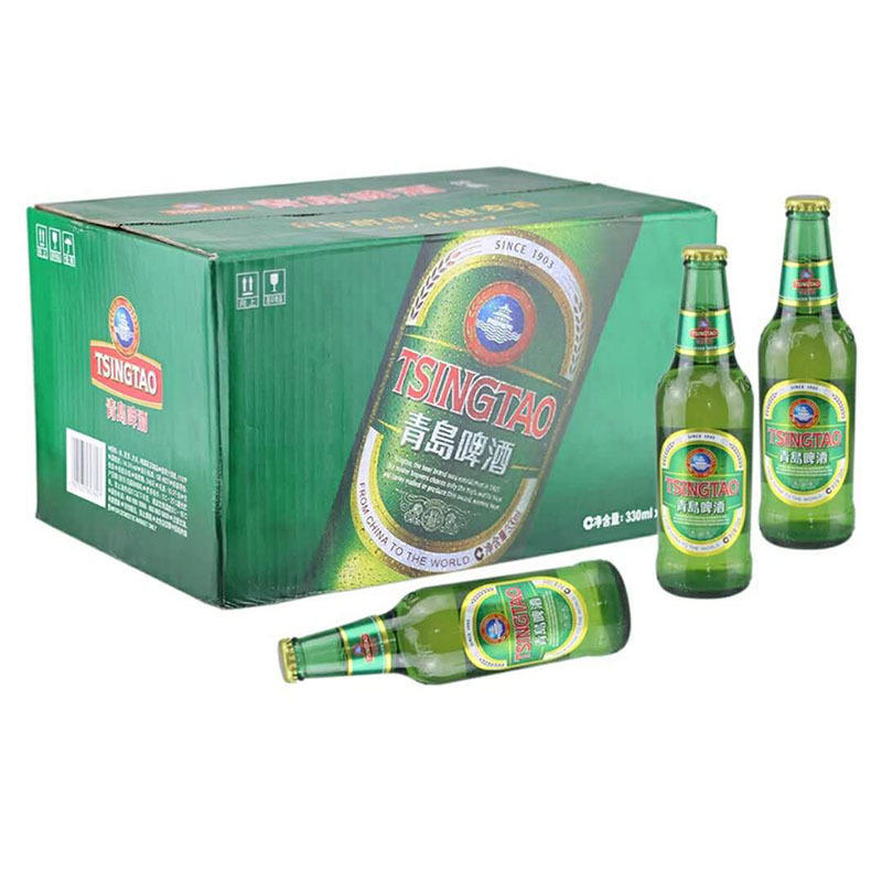 青岛经典小优啤酒 醇厚经典330ml*24瓶/箱青岛产地小瓶黄啤酒青岛