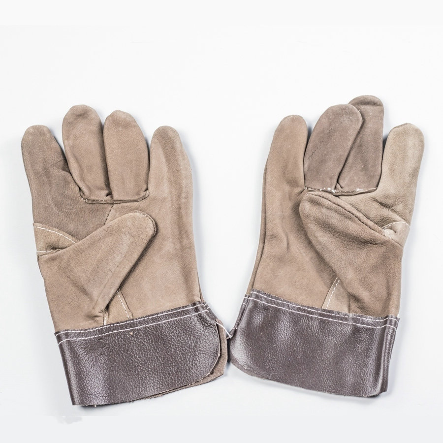 安富利短款电焊手套 分掌半皮手套 家私皮半皮短皮手套工业手套