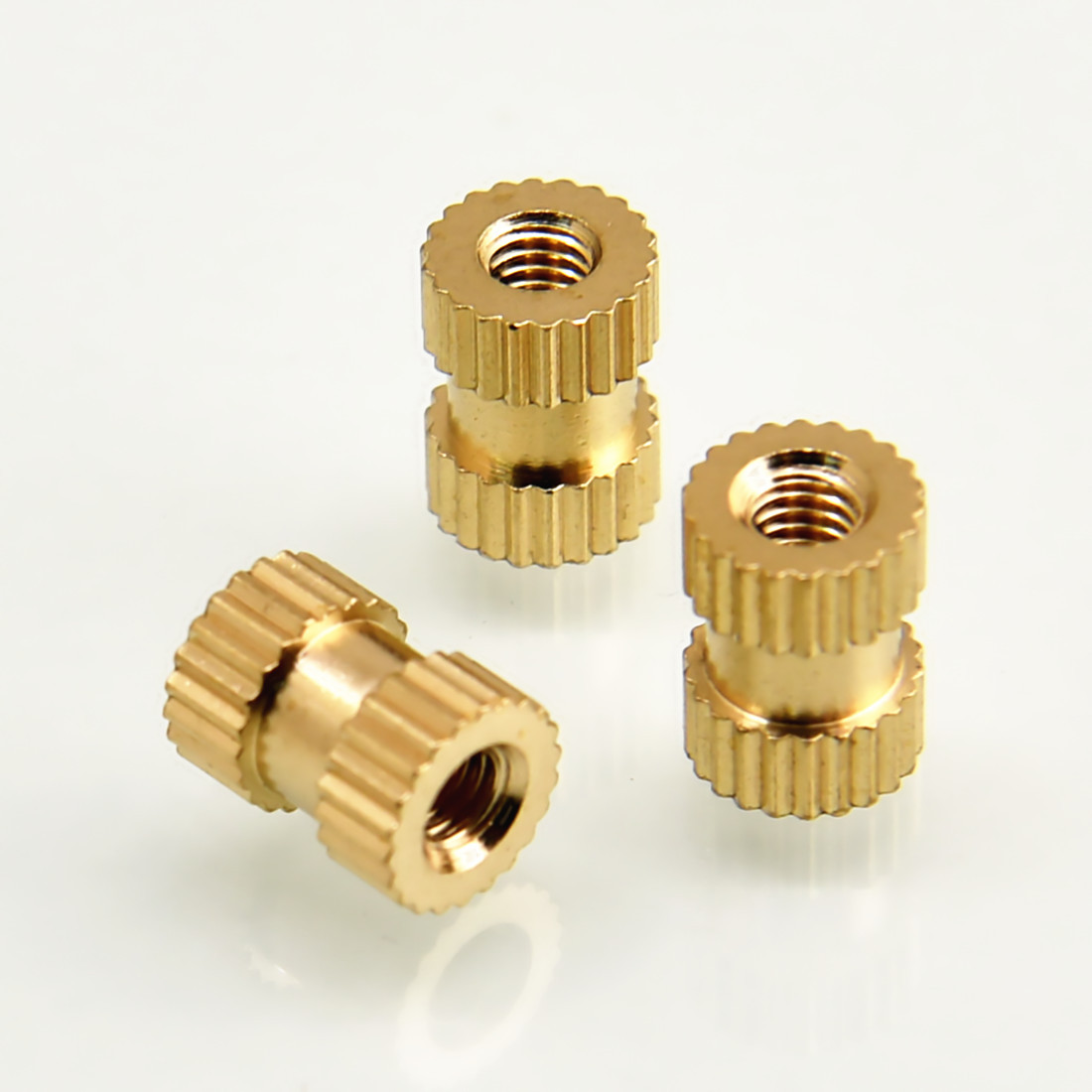 注塑m3*6*8滚花预埋镶嵌环保铜螺母 m3铜螺母 厂家批发定做