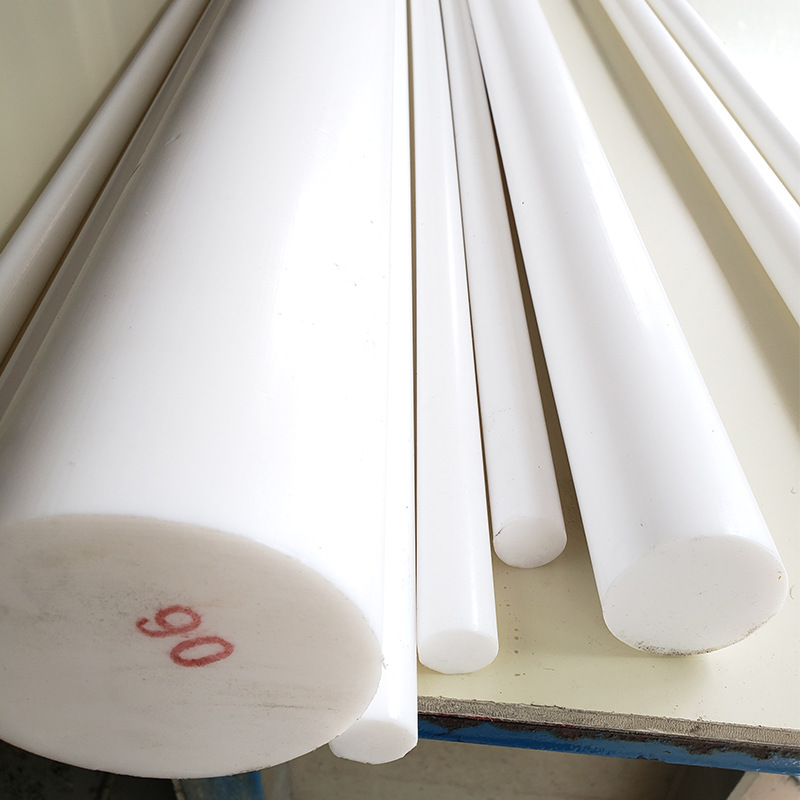 铁氟龙棒白色耐高温聚四氟乙烯棒耐磨pom棒材零切可加工定制