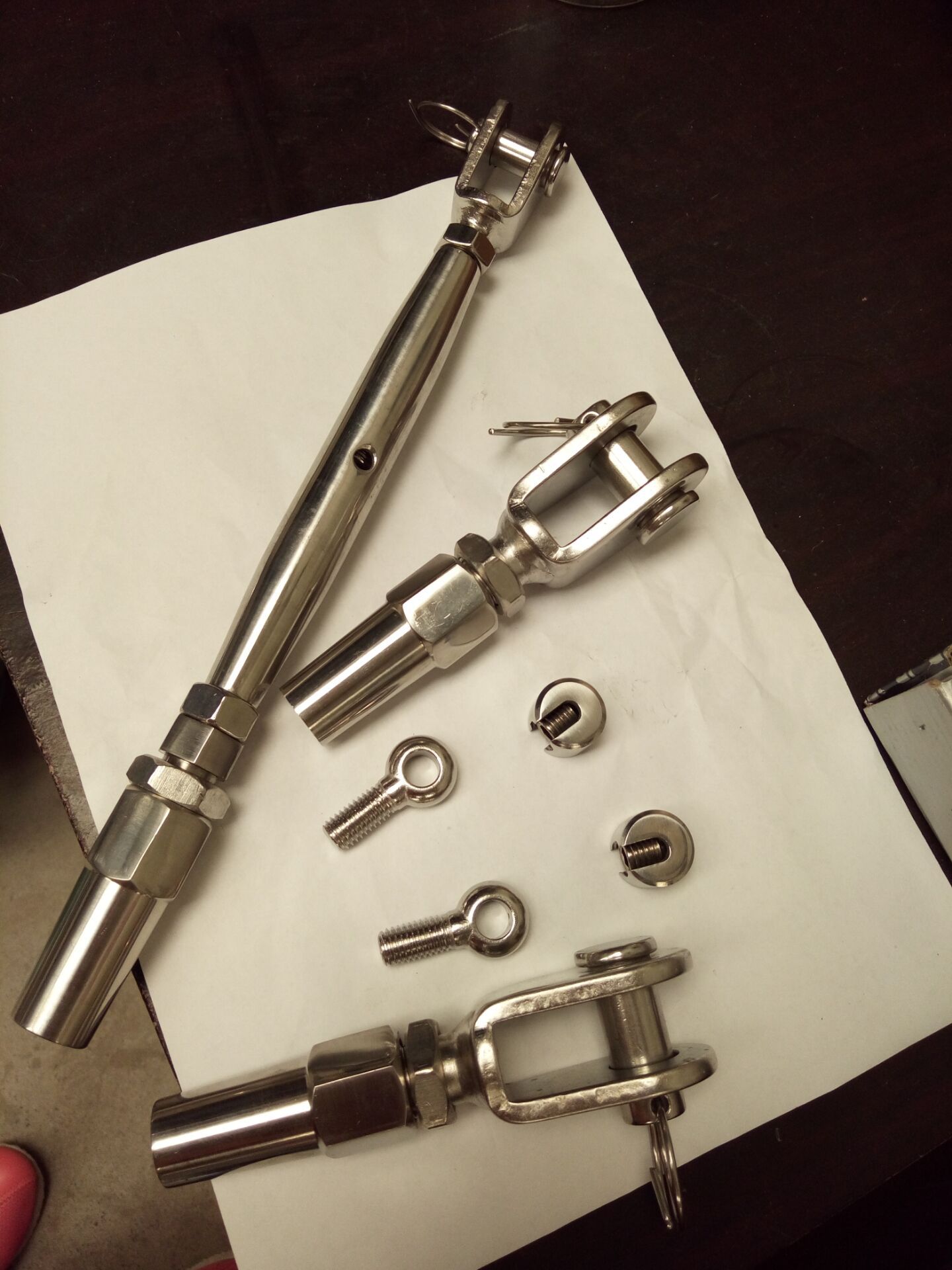 钢丝绳快速接头不锈钢拉索具栏杆配件焊接叉式免压制316接线器