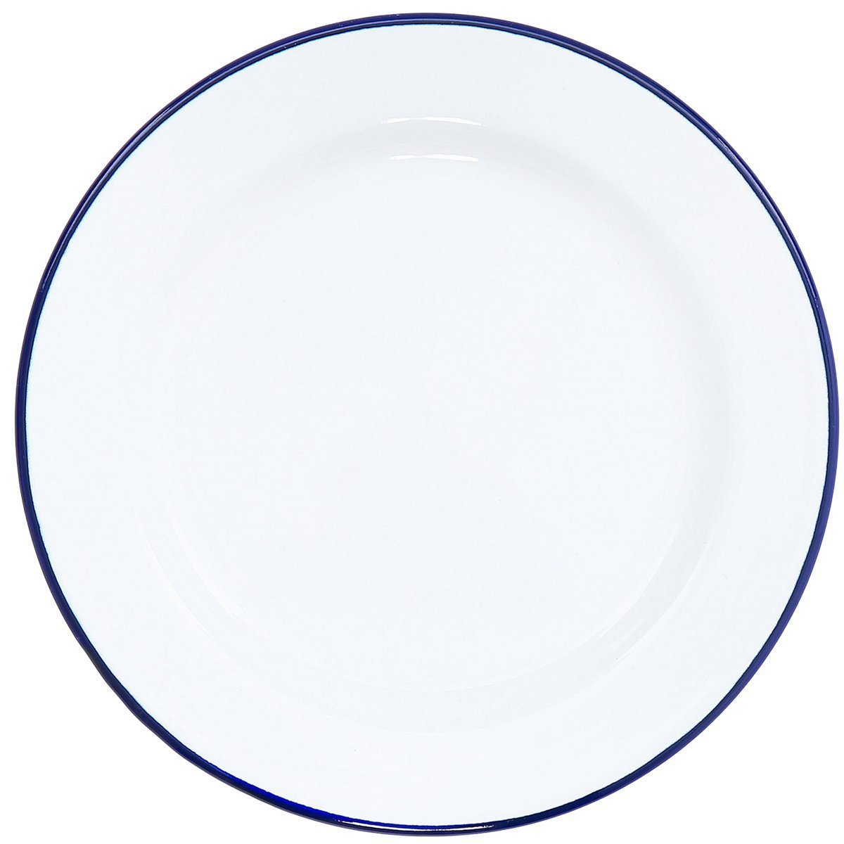 zaka创意珐琅圆形盘子 怀旧复古6寸果盘装饰盘 白色搪瓷菜碟餐具