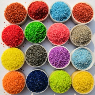 我厂生产批发烧结彩砂 环氧地坪彩砂 微景观造景彩色沙子