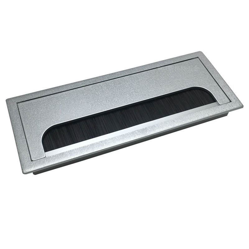 电脑桌办公台高档abs塑料方线盒 80*200长方形穿线盒走线盒穿线孔