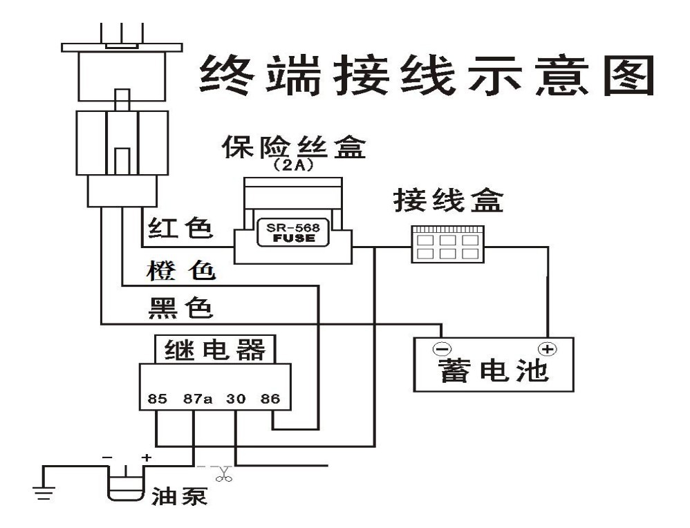 电动车,摩托车,物流行业车辆,机械设备等防盗跟踪定位   接线图片