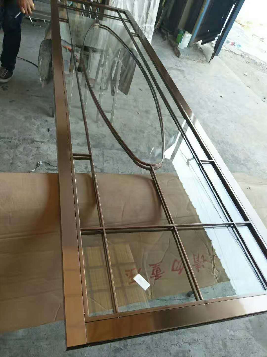 不锈钢地弹簧门框钛金不锈钢金属门框玻璃门框