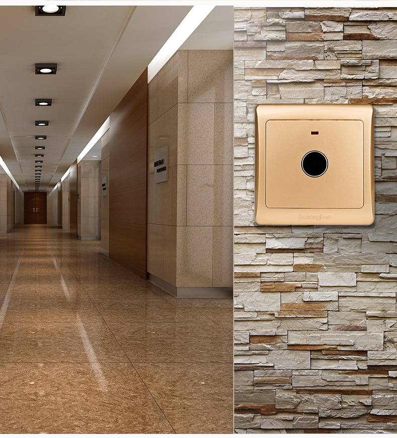 北京松本带继电器应急消防强启触摸延时开关智能楼道86型面板