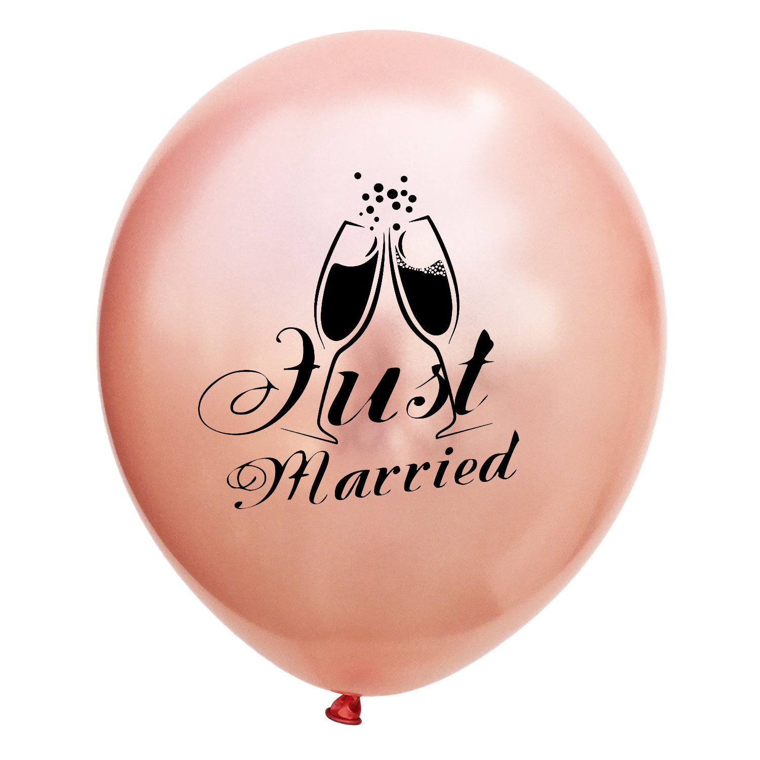 Rose Gold 12-Inch Just Married White Latex Balloon Mr Mrs Wedding Decoration Balloon