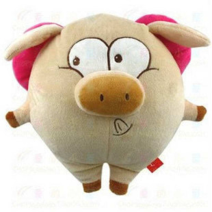 猪年定制小猪公仔大眼猪大脸猪毛绒小猪抱枕表情小猪猪年玩具吉祥