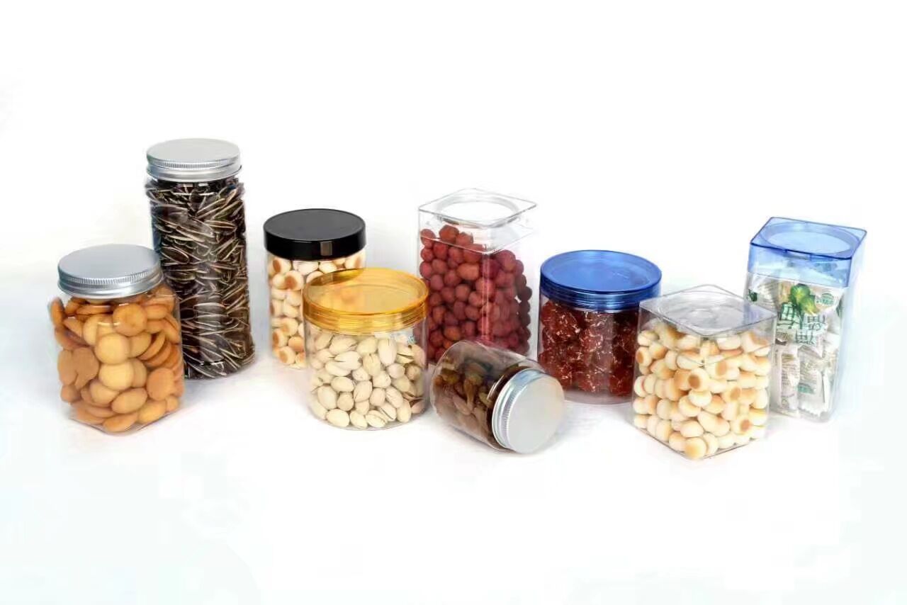 密封盒,储物罐-pet 透明密封罐包装瓶 塑料易拉罐 铝盖花茶瓶干果罐