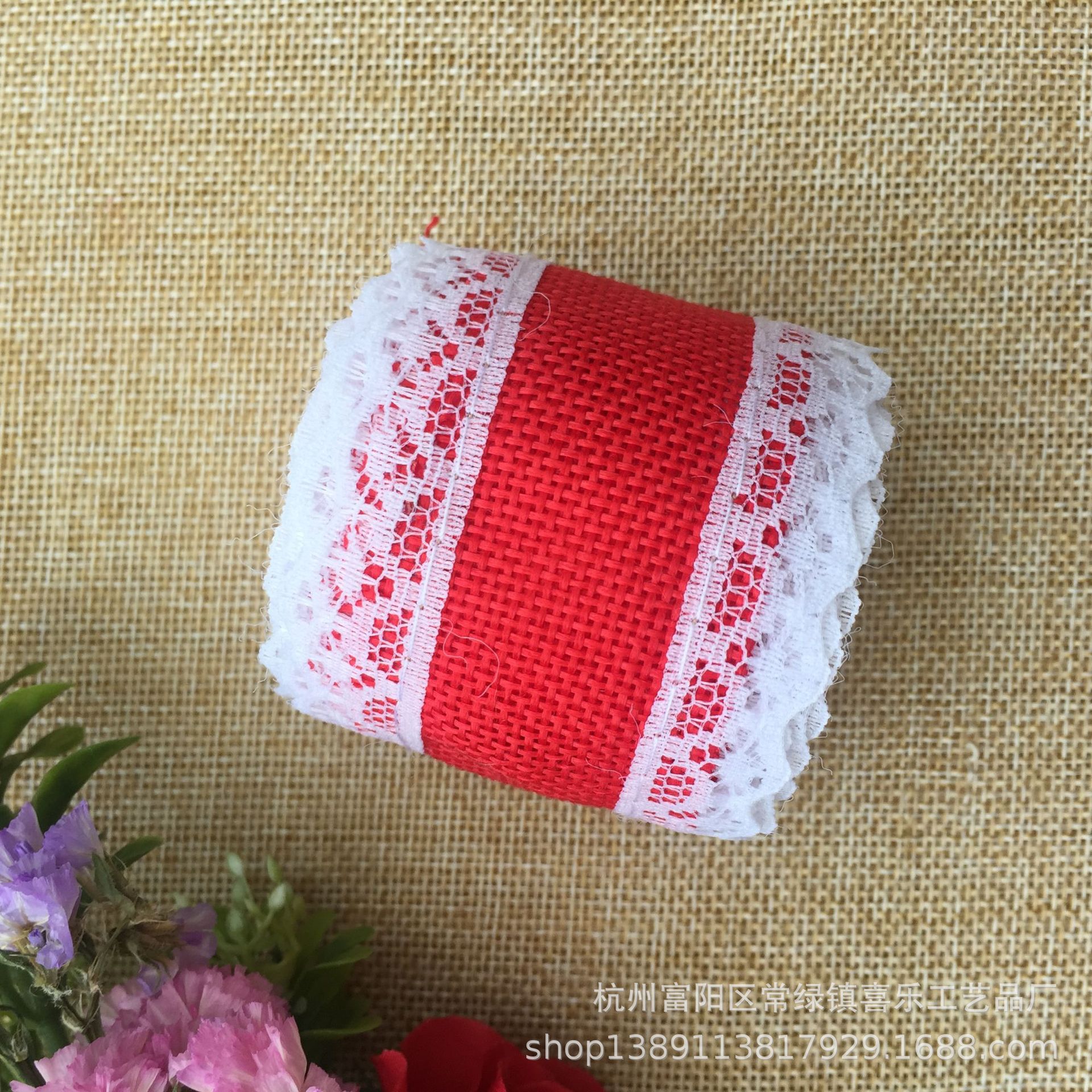 Artificial Linen Lace DIY Handmade Wedding Christmas Crafts Ribbon Lace Artificial Linen Roll