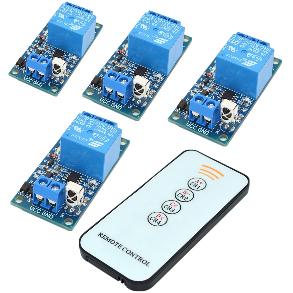 遥控模块/4个24v红外遥控开关 4键遥控/多功能红外控制器/diy改装