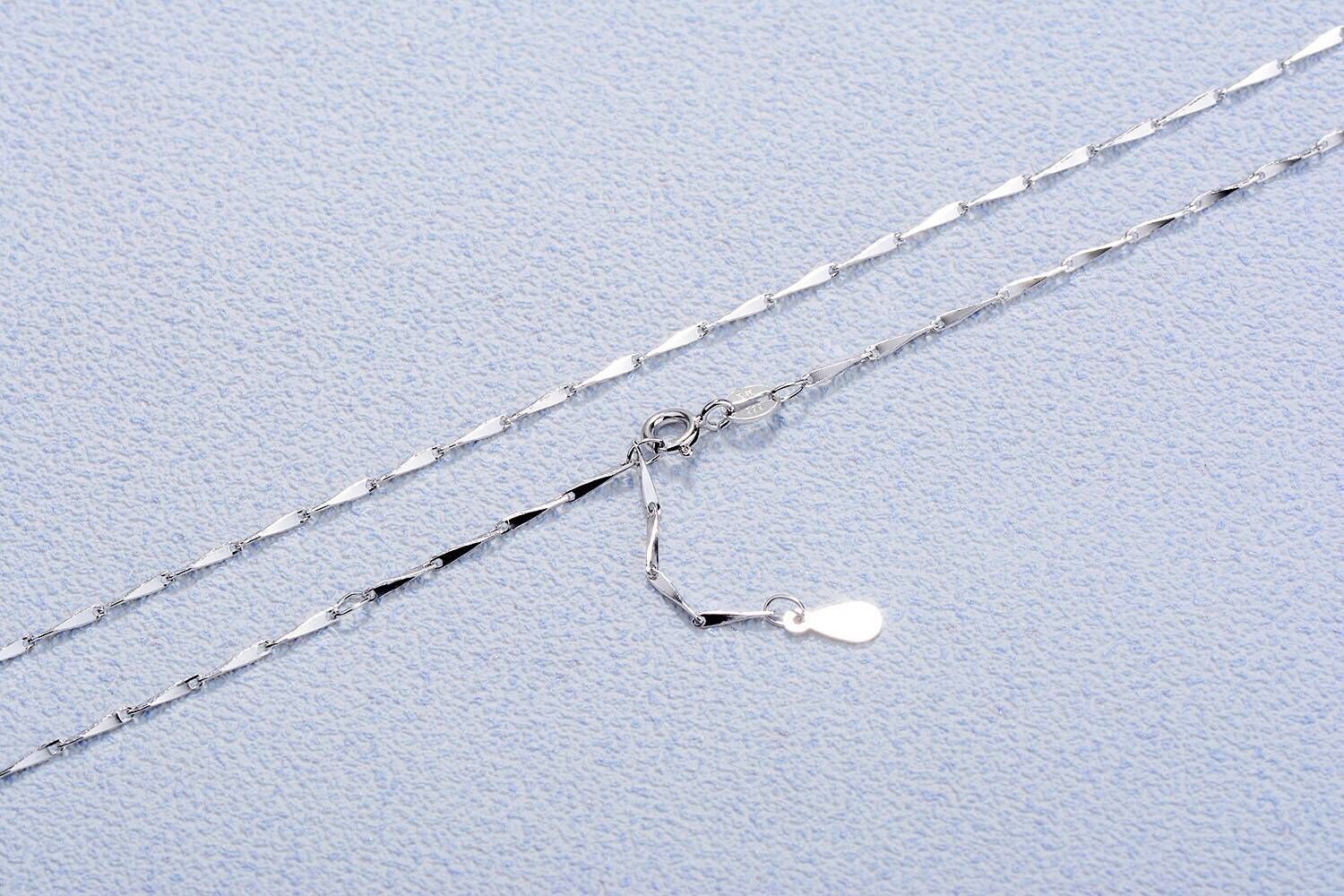 足银s999箭心瓜子纯银项链链锁骨配饰裸链 单链闪灵瓜子链元宝链