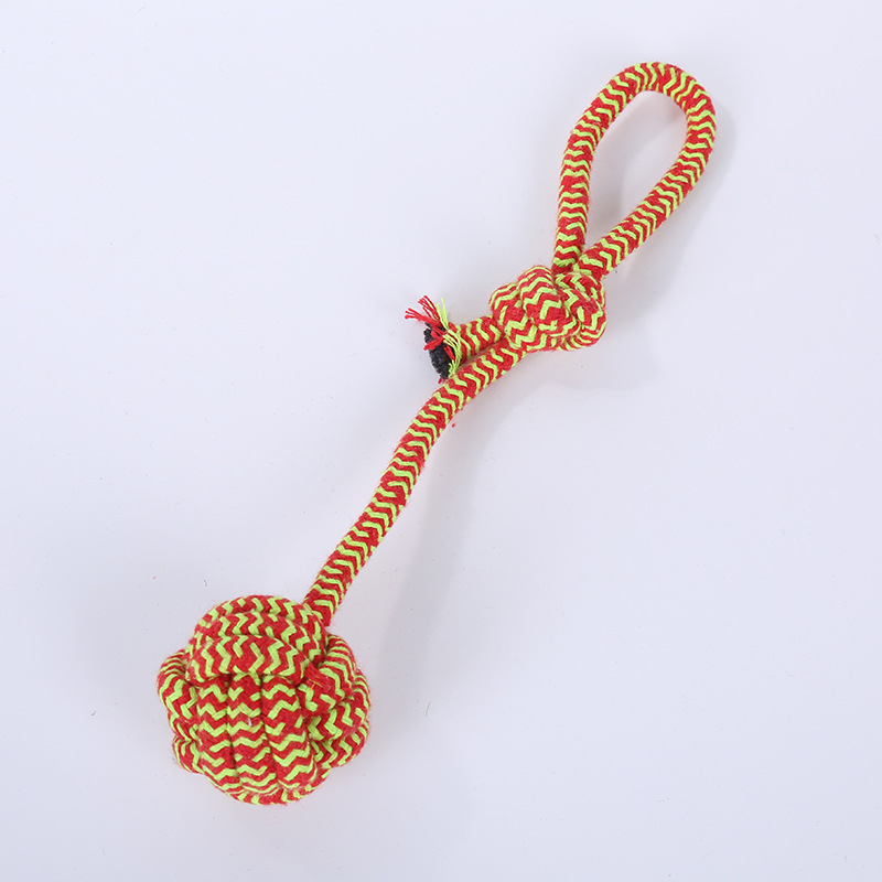 狗狗玩具diy手工编织棉绳球宠物玩具 早教狗狗磨牙用品厂家批发