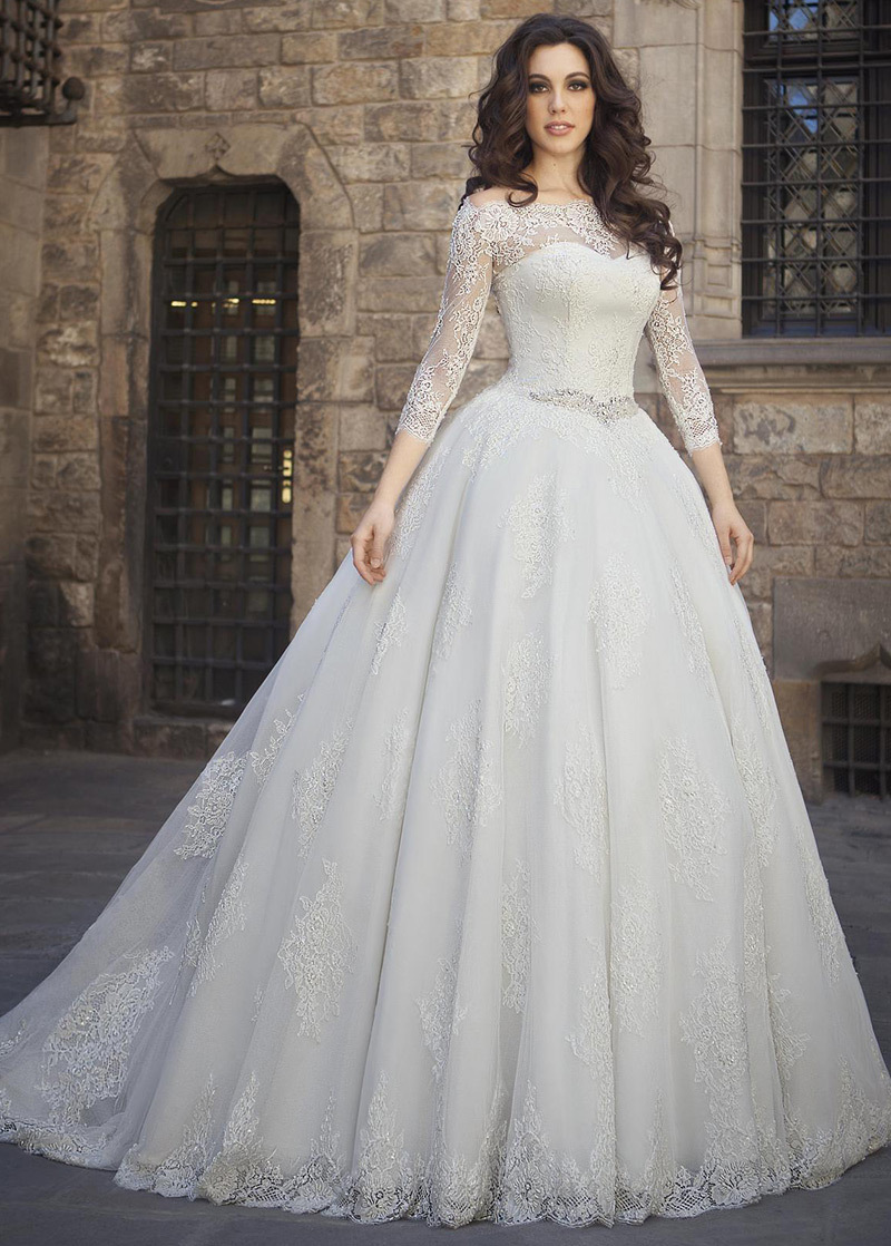 婚纱 花朵收腰图片