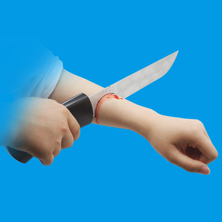 整人砍手刀魔术切手刀恐怖吓人假刀伸缩舞台魔术道具批发
