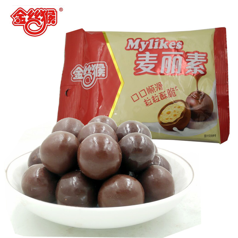 金丝猴麦丽素巧克力休闲零食80g 麦丽素 巧克力代可可脂