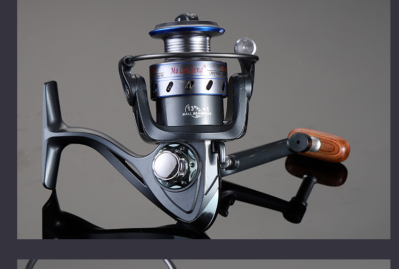 渔轮 木林森mh木质摇臂金属无间隙鱼线轮渔线轮筏轮路亚轮矶钓轮