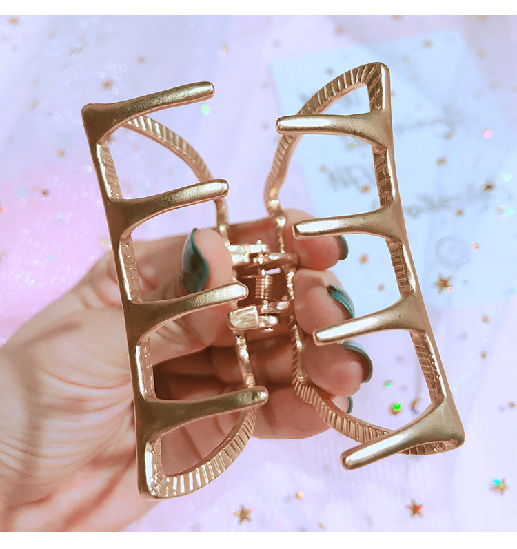 韩版甜美合金属猫咪抓夹可爱韩国中号发抓发夹子夹头发卡子成人