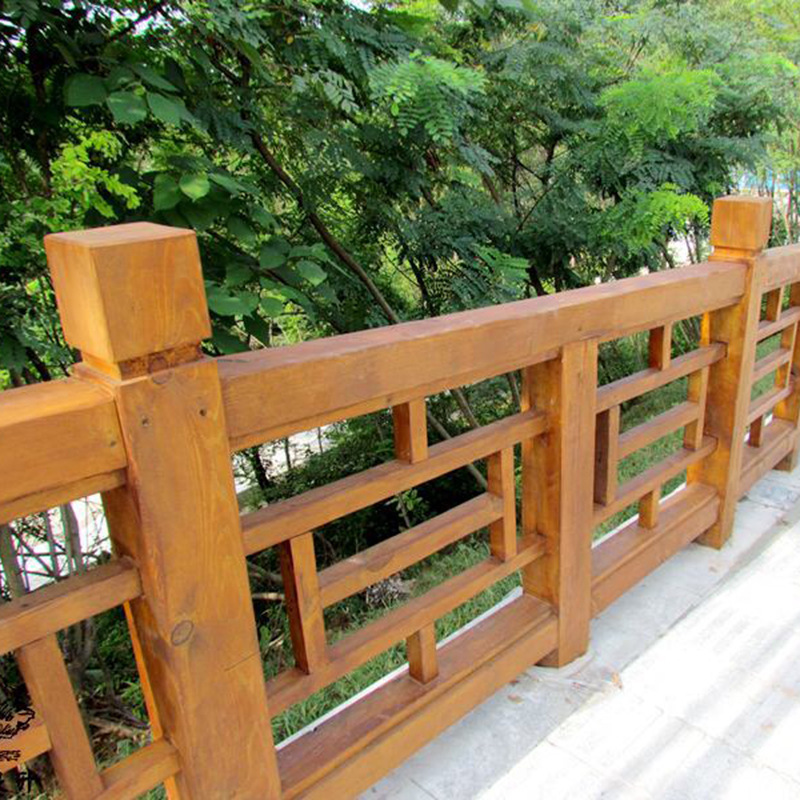 专业定制防腐木栏杆 卯榫樟子松乘凉南宁防腐木栏杆 防腐木栏杆