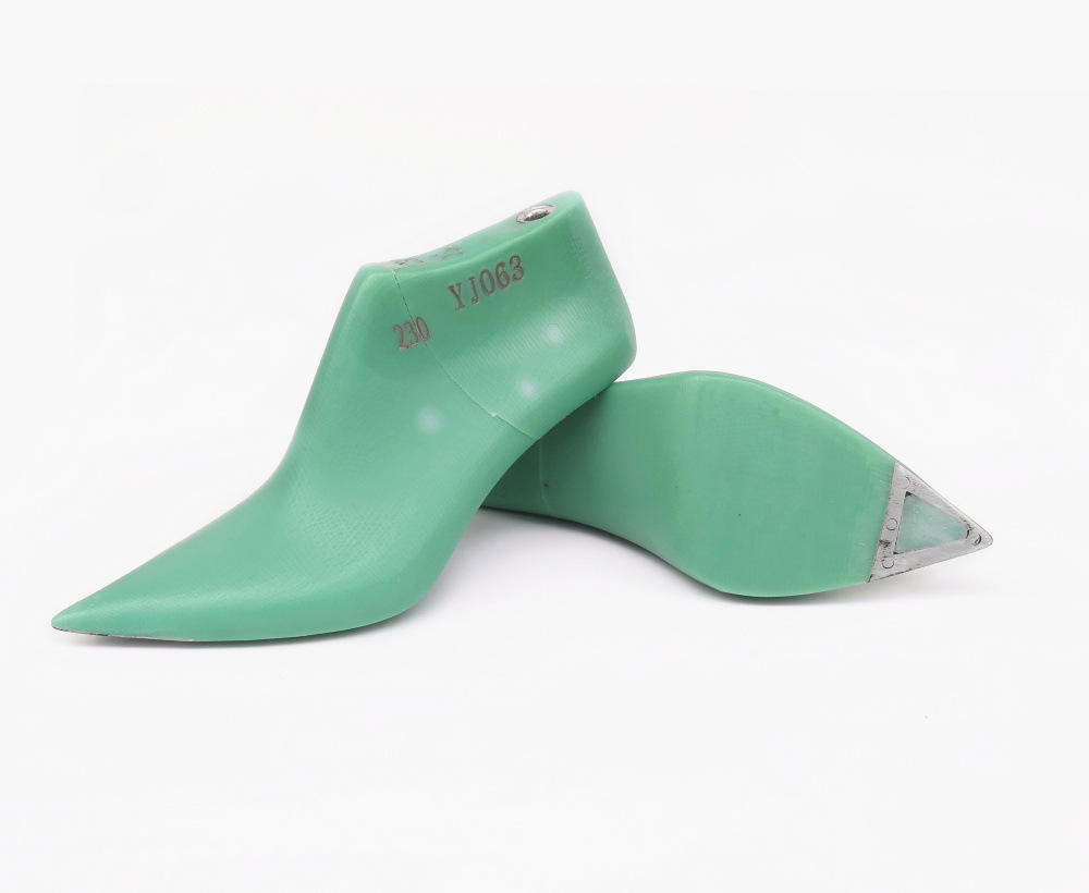 女庄低帮高跟尖头单鞋楦头,浅口鞋加铁头铁片弹簧塑胶鞋楦yj063