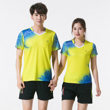 新款正品赛事威羽毛球服套装速干透气短袖男女款乒乓球运动服套装
