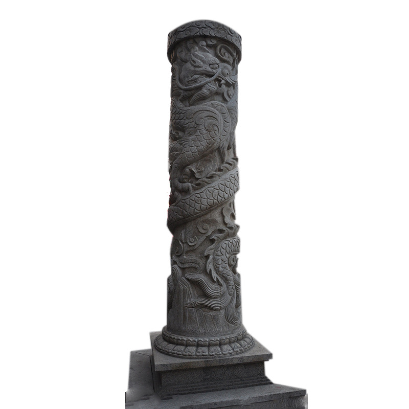 厂家直销定做精美城市广场石雕柱子 仿古石雕龙柱 文化盘龙柱