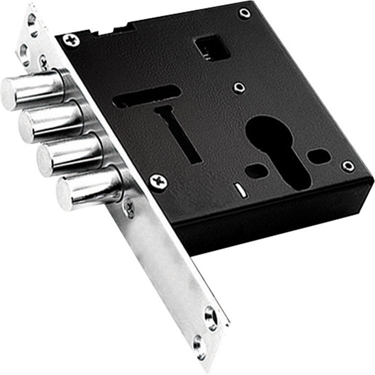 厂家直销防盗门付锁 俄罗斯专用插芯锁具 带护盖双锁芯副锁锁体-门锁