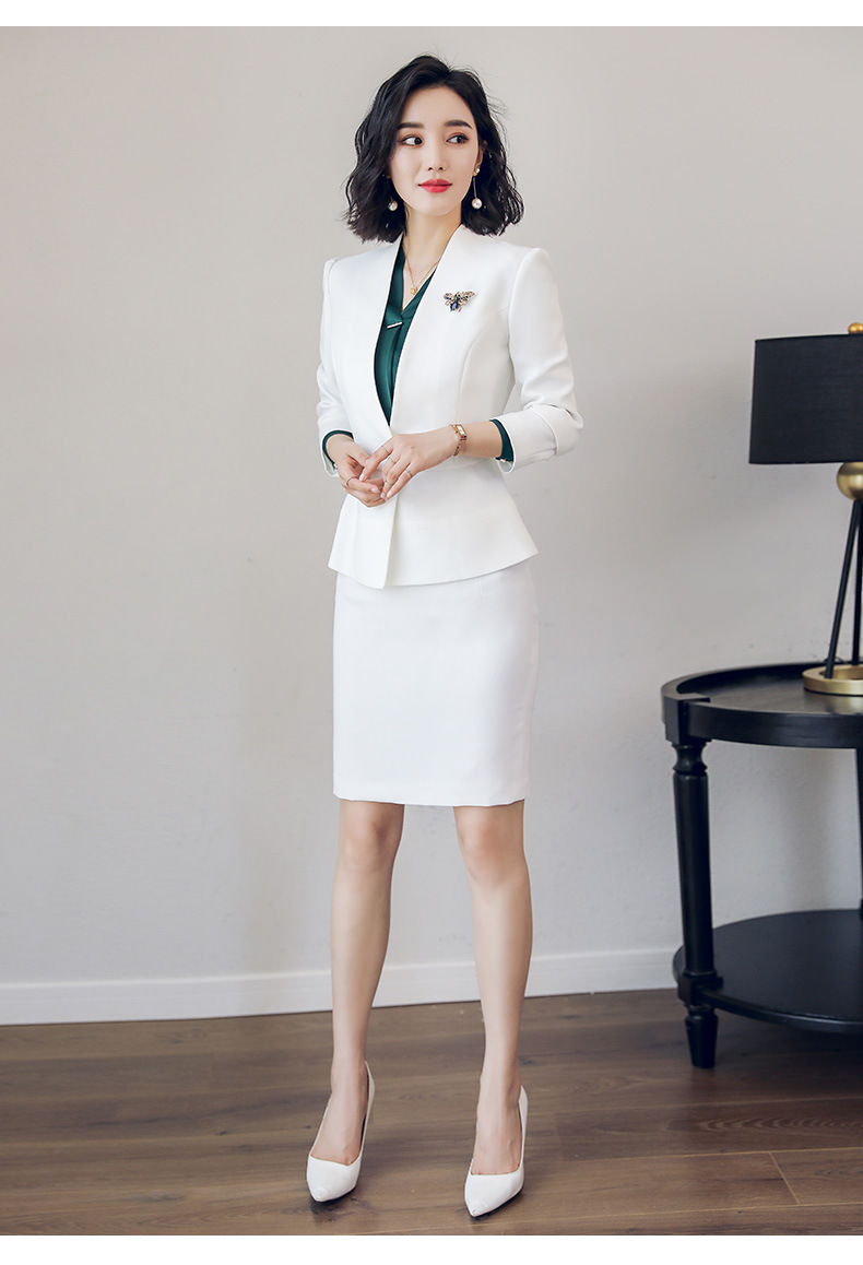 艾尚臣职业装女装套装修身ol长袖套裙时尚正装大学生面试工作服