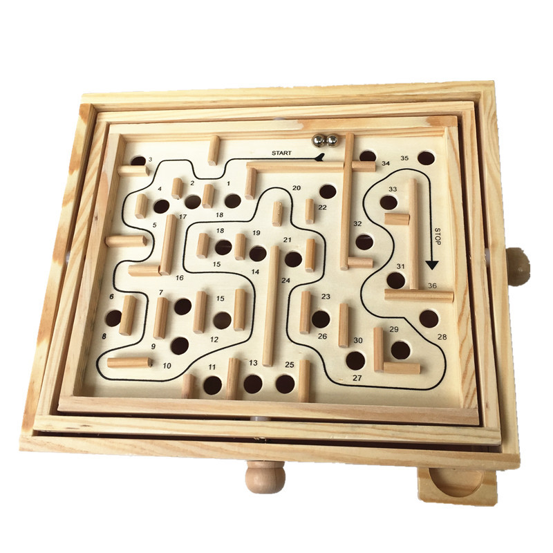 厂家直销走珠滚珠轨道平衡成人老人儿童益智力钢珠球游戏迷宫玩具