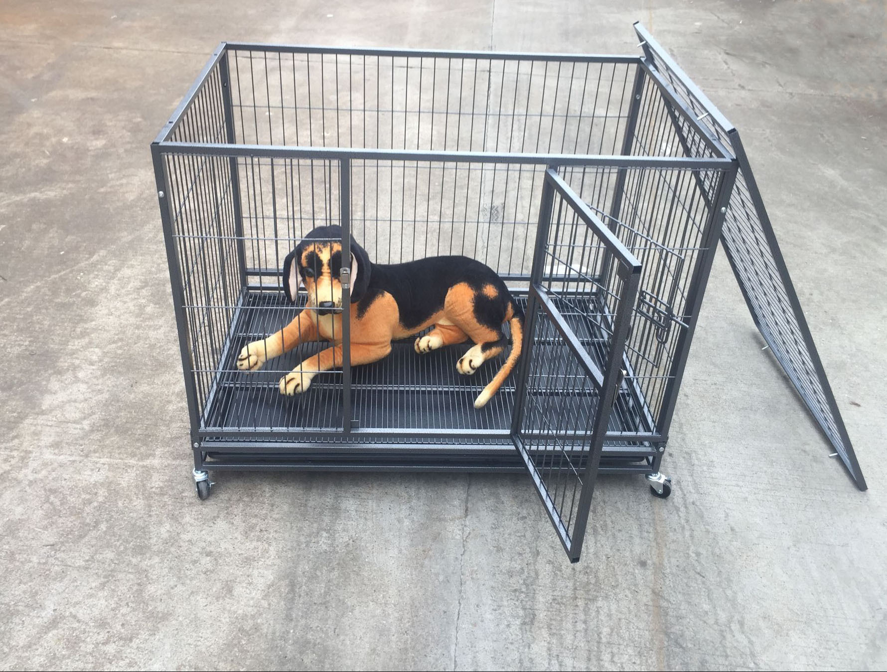 方管狗笼 喷粉方管狗笼 大中型犬方管圆管狗笼 大狗笼宠物笼