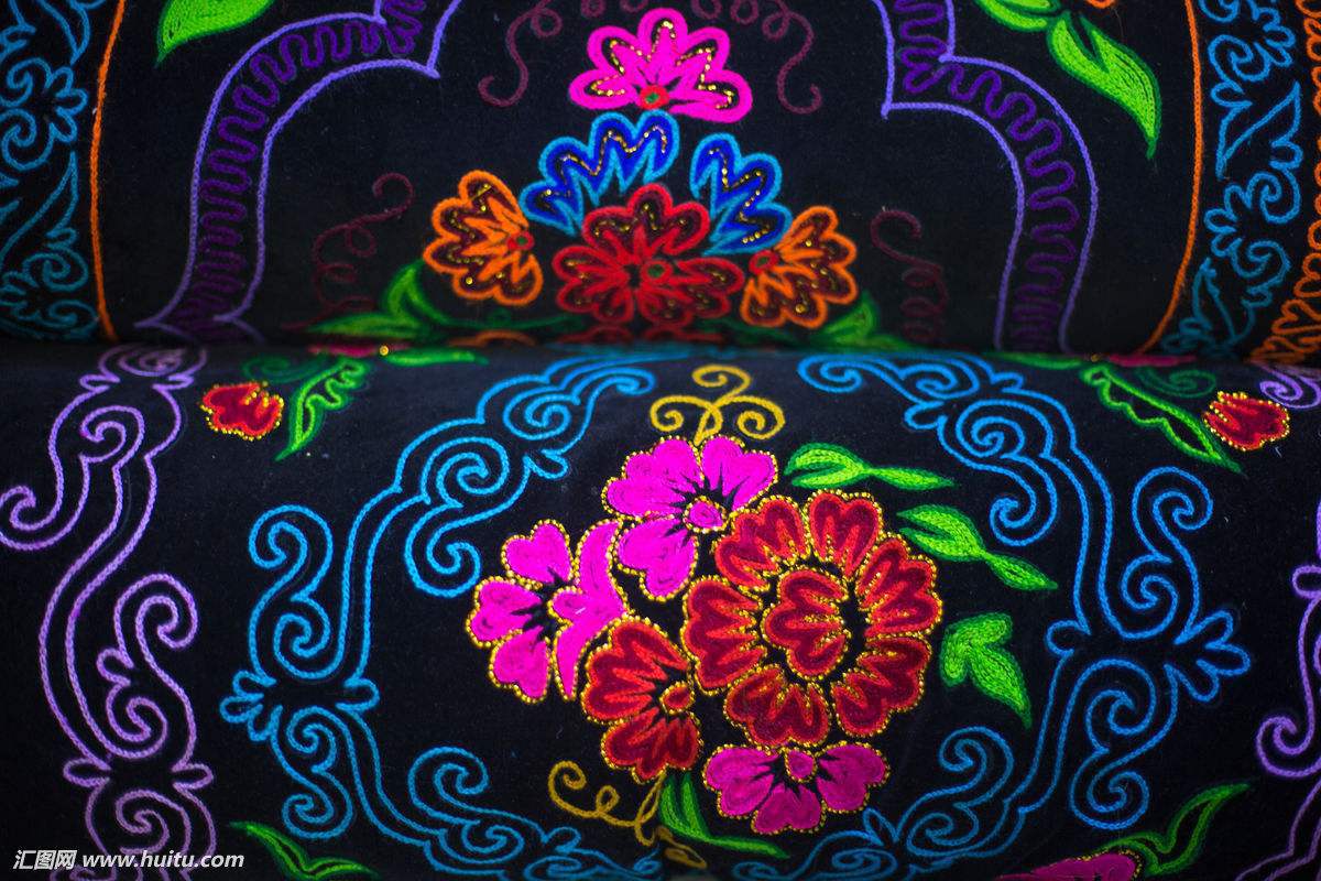 绣花介绍——哈萨克布绣
