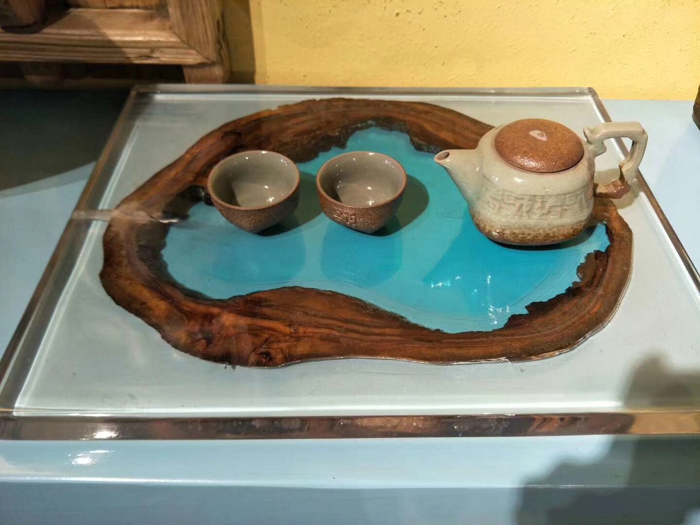 环氧树脂胶 木头家具工艺品水晶滴胶 河流桌灌胶水晶胶树脂ab胶