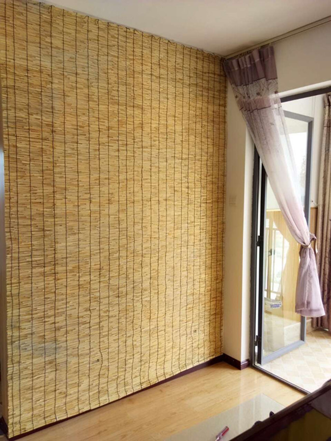 天然本色大卷芦苇帘饭店装修帘墙面装饰帘田园风格农家乐草帘草席