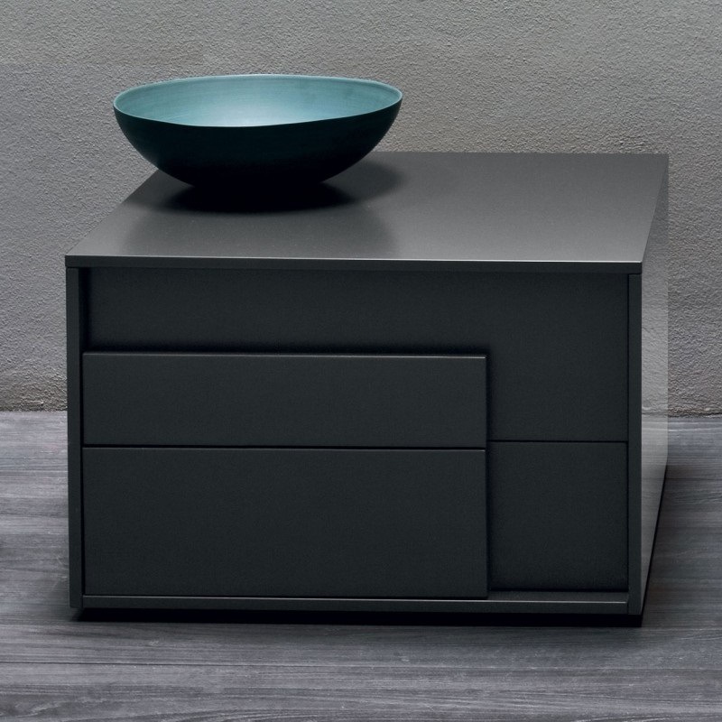 烤漆黑色床头柜储物柜小户型边柜边几定制卧室别墅家具