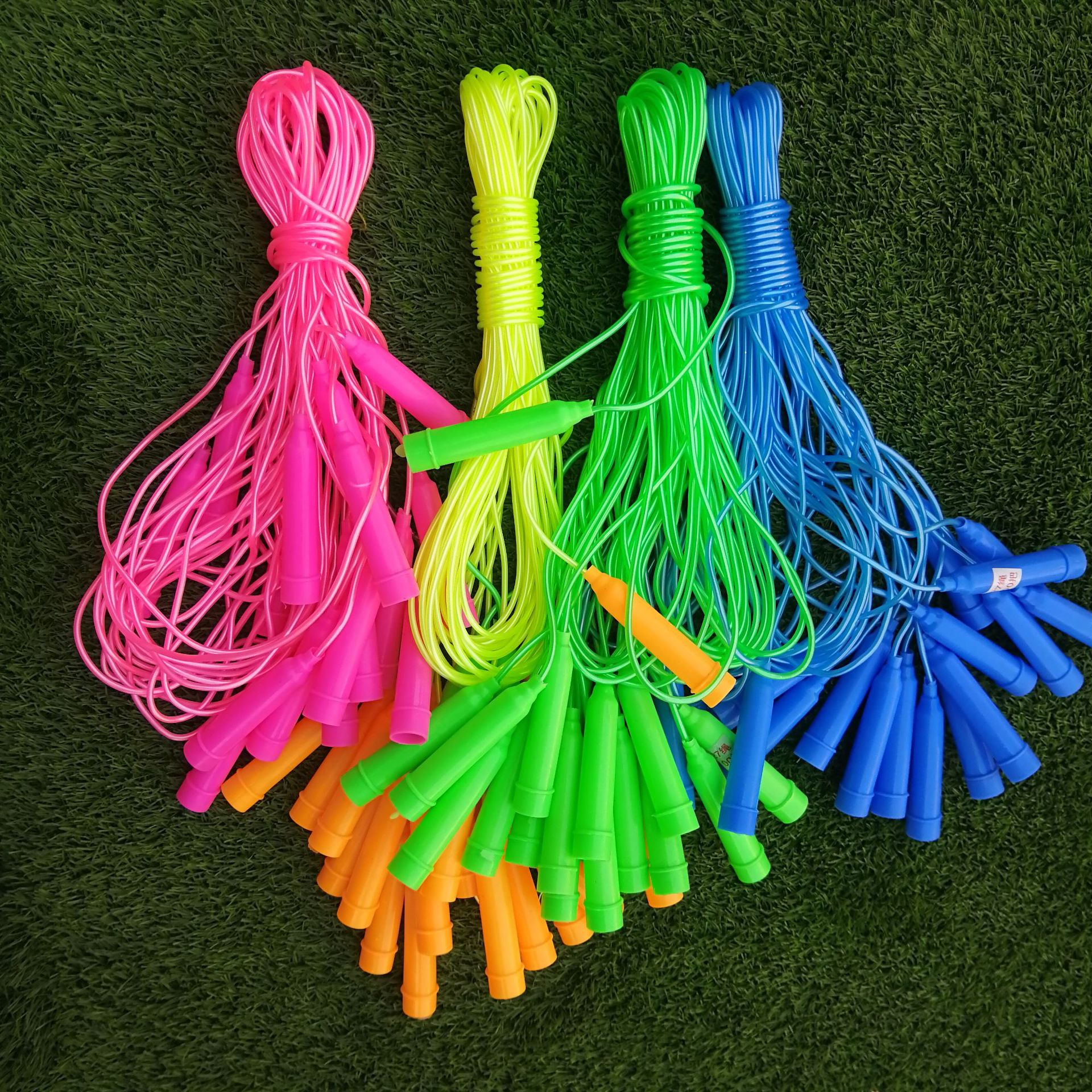 儿童跳绳pvc健身跳绳 儿童短跳绳塑料柄幼儿园小学生专用可调长短