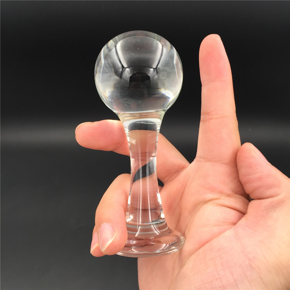 zcz超大球型水晶玻璃肛塞后庭男女用自慰器另类玩阳具棒开扩肛gay